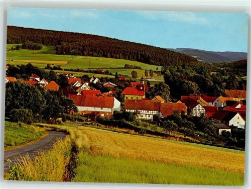 Niederbeisheim 1991 mit Ev. Kirche