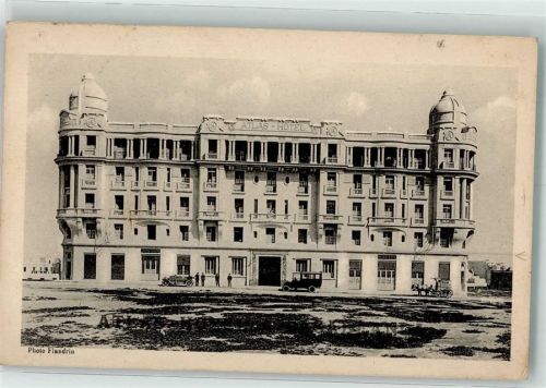 Casablanca 1930 Hotel Atlas Auto Oldtimer Ort handschriftlich