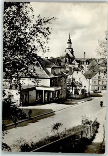 Oederan Blick vom Friedhof zur Stadt