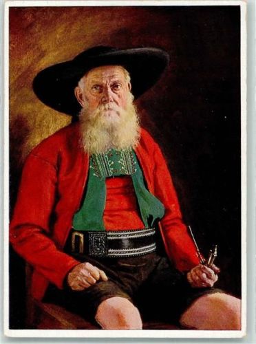 Volkstracht Südtiroler aus dem Garntal Pfeife Karte 1 a.d. Reihe 1