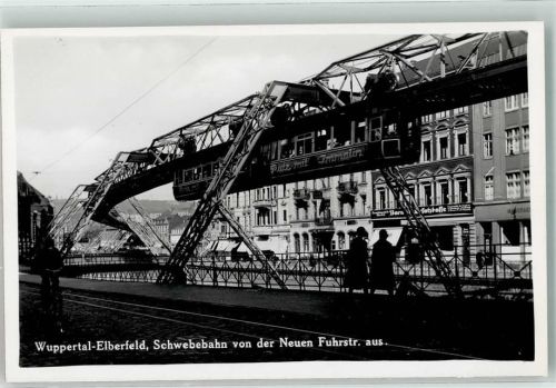 Elberfeld 1941 Schwebebahn an der Neuen Fuhrstraße