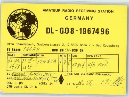 Bonn 1893 Funk QSL-Karte