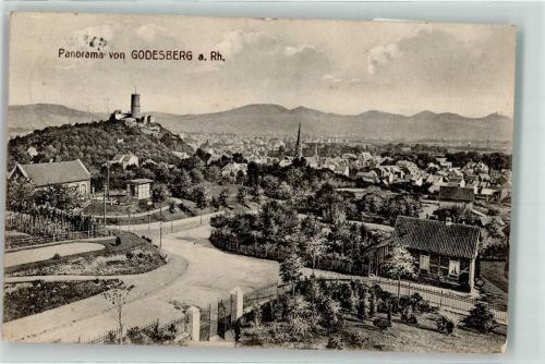 53111 W5300 Bad Godesberg 1911 Foto AK mit Burgruine Godesburg