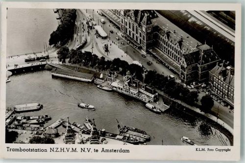Amsterdam Fliegeraufnahme K.L.M. Trambootsstation