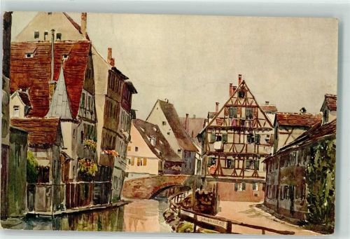 Ulm 1918 an der Blau sign. J. Marschall