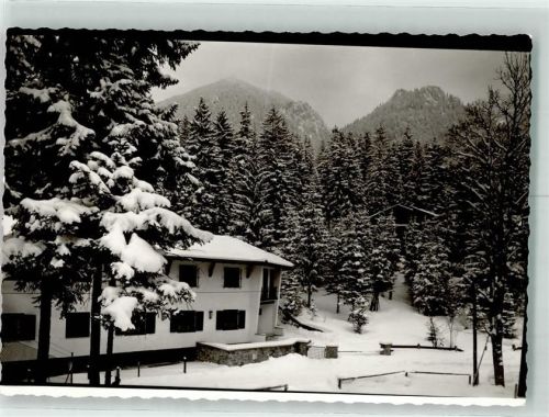 Birkenstein Erholungsheim der Industrie Gewerkschaft Druck und Papier im Winter Foto Orginal aus Archiv eines Ansichtskartenverlags Ort handschriftlich