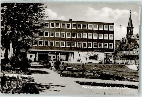Ronsdorf 1962 Marktplatz mit Sparkasse