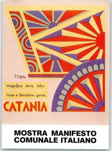Catania Manifest Plakat sign. Deßero