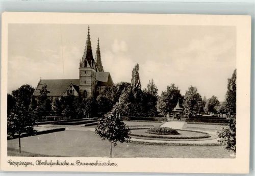 Göppingen Oberhofenkirche und Brunnenhäuschen Trinks & Co.
