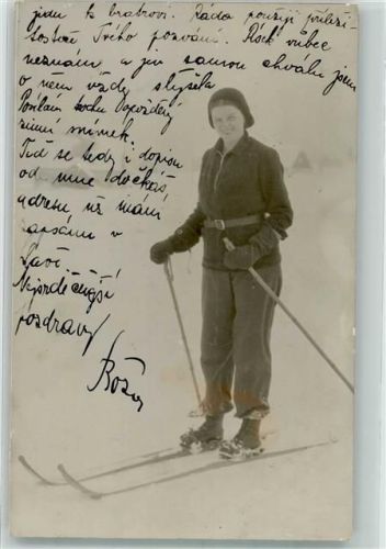 1932 Frau mit Ski