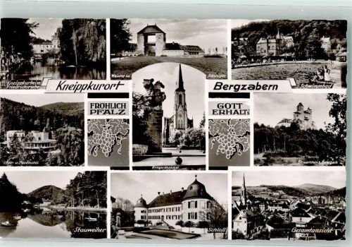Bad Bergzabern Friedrichsruhe Parkhotel Stauweiher Schloß Schwimmbad Kriegsdenkmal Weintor b. Schweigen