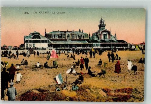 Calais 1930 Schwimmbad Strand Gasthaus le Casino