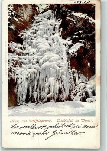 Wölfelsgrund 1907 Wölfelsfall Winter