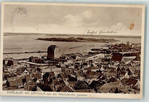 Stralsund Dänholm von der Nikolaikirche gesehen