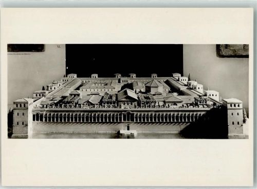 00100 Roma Rom 1937 Foto AK Modell Palazzo di Diocleziano a Spalato Mostra Augustea della Romanita