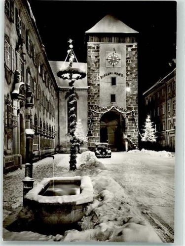 Villingen Winter im Schwarzwald Bickentor VW Käfer