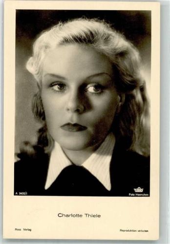 Charlotte Thiele Filmverlag Ross A3400/1 Foto Haenchen