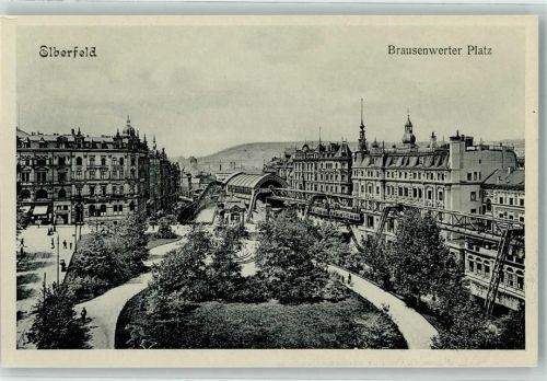 Elberfeld Brausenwerter Platz mit Schwebebahn