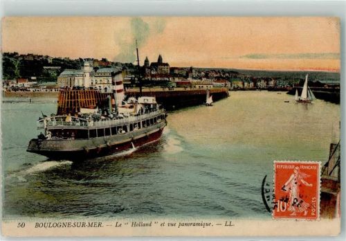 Boulogne-sur-Mer 1914 Dampfschiff