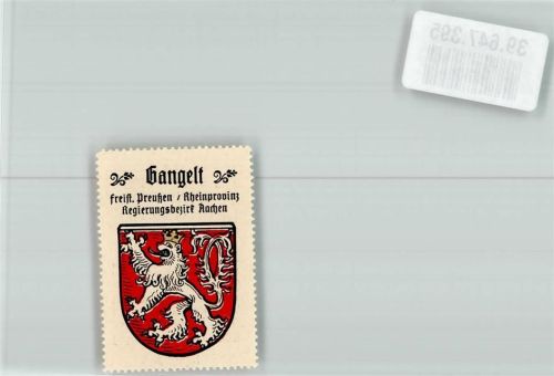 Gangelt Vignette Wappen Löwe Silber Rot goldene Krone
