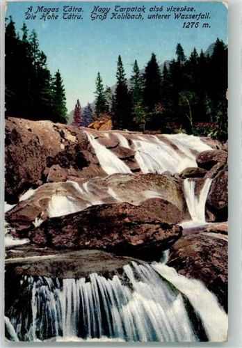 Vysoke Tatry 1913 Groß Kohlbach Wasserfall