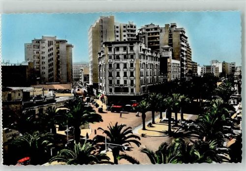 Casablanca Le Boulevard Mohamed El Hansali Palmen Garage de la Marine Auto