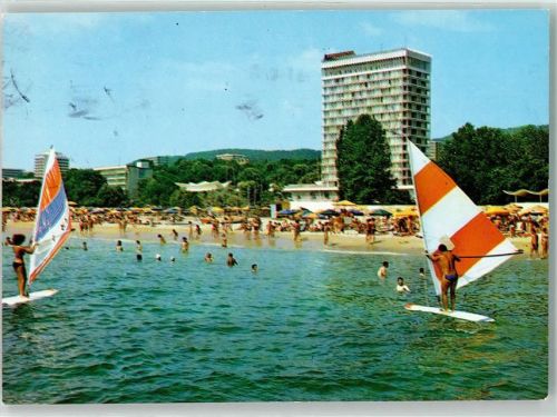Varna Slatni Pjassyzi Goldstrand Hotel Segel Surfbrett Sport Bademode Meer Sonnenschirm Strand