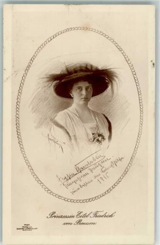 J.K.H. der Frau Prinzessin Eitel Friedrich v. Preußen Kriegs-Wohlfahrtskarte