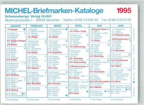 Michel Briefmarken Kataloge 1995 Namenstage