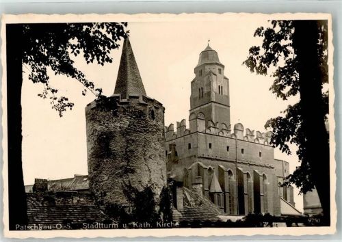 Patschkau Kath. Kirche Stadtturm