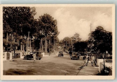 Soorts-Hossegor Avenue Conduisant Auto Oldtimer
