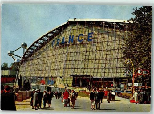 Brüssel 1958 Ausstellung Pavillon Frankreich