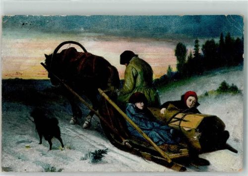 1917 sign. Pietrov, W.G. Beerdigung Feldpost WK I Winter