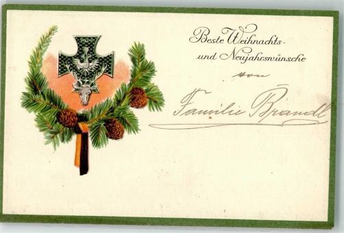 1915 Weihnachten Neujahr Tannenzweige Kriegsversorgungsamt Kriegshilfsbüro No. 320