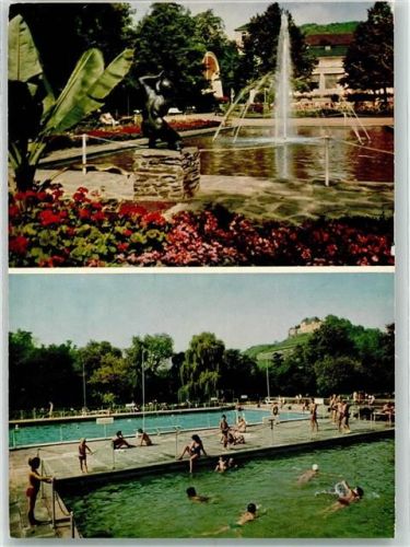 Bad Münster-Ebernburg Kurpark Kurhaus Schwimmbad