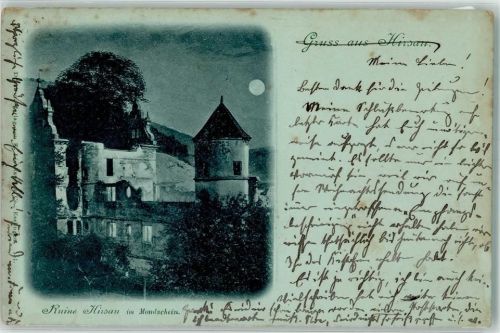 75365 W7260 Hirsau 1903 Mondschein Schloss