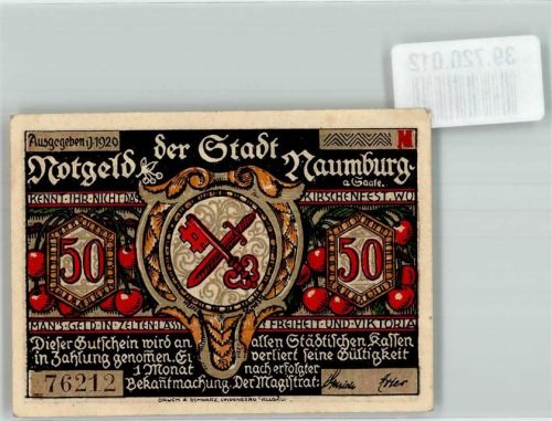 Naumburg 1920 50 Pfennig