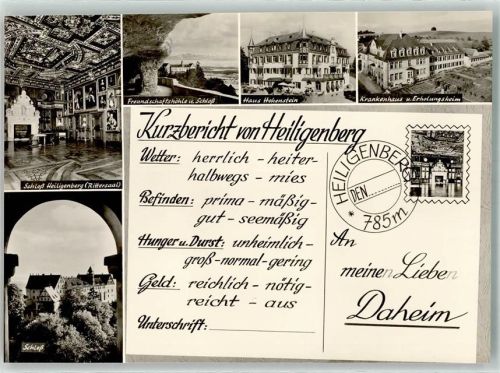 Heiligenberg Schloss Gasthaus Hohenstein Krankenhaus