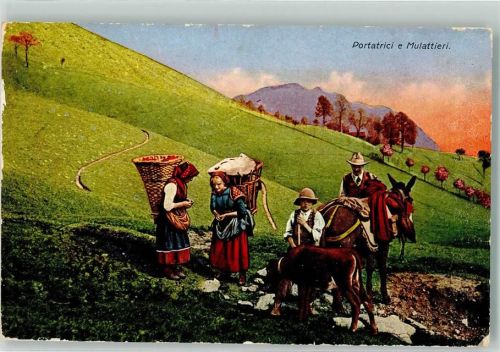 Tracht Träger und Maultiertreiber