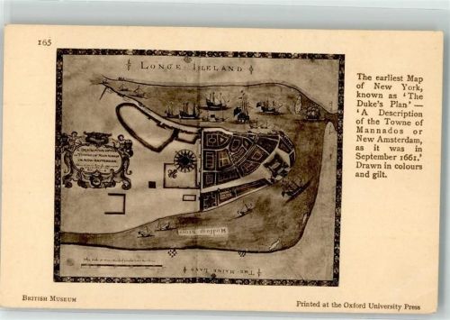 New York City Landkarte Longe Isleland 1661 British Museum