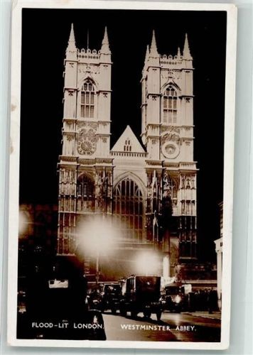 London 1931 Westminster Abbey Nacht