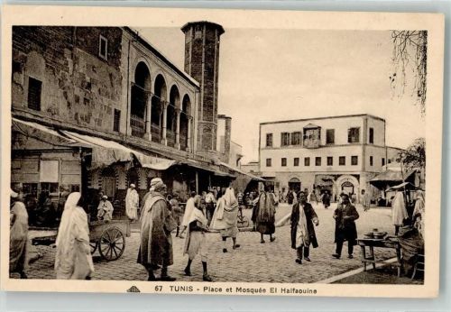 Tunis Tracht Handlung Place et Mosquee