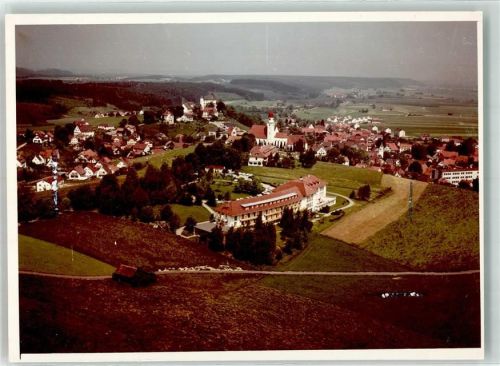 Grönenbach Fliegeraufnahme Ort handschriftlich Foto Original aus Archiv eines Ansichtskartenverlags