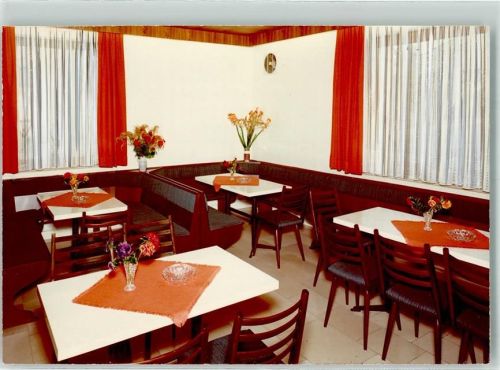 Bieswang Gasthaus Rachinger Gastraum Blumen Ort handschriftlich Foto Original aus Archiv eines Ansichtskartenverlags