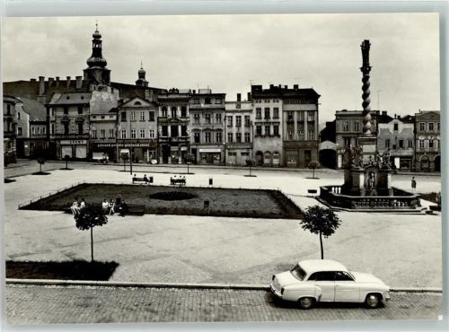 Broumov Auto Oldtimer Wartburg Nrove namesti Marktplatz Foto AK