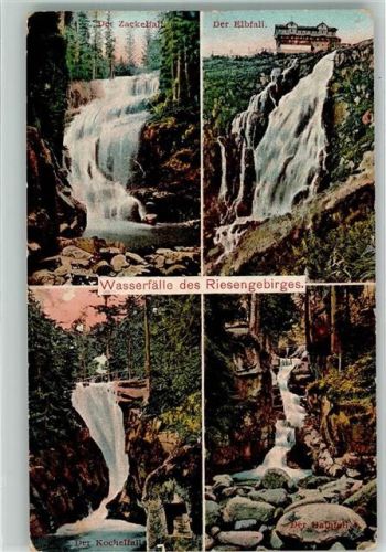 Arnsdorf 1918 Riesengebirge Wasserfälle Ort lt. Stempel