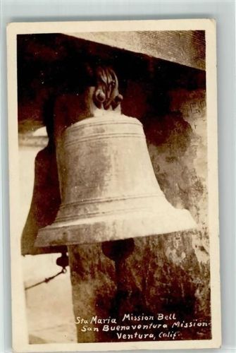 Malibu 1930 Kirchenglocke Sta Maria Ventura Foto AK