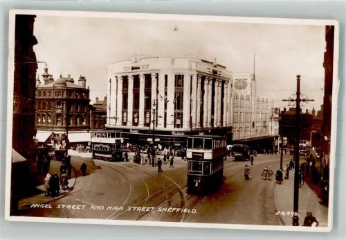 Sheffield 1951 Straßenbahn Angel Street High Street