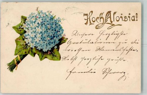 1905 Strauß Vergissmeinnicht Hoch Aloisia Litho