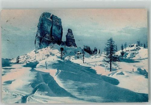 Cortina d'Ampezzo 1927 Winter Cinque Torri